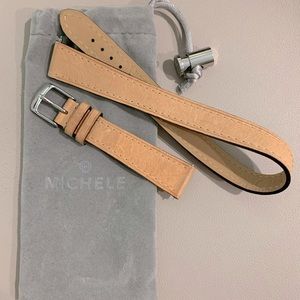 Michele Wrap Around Leather Watch Band